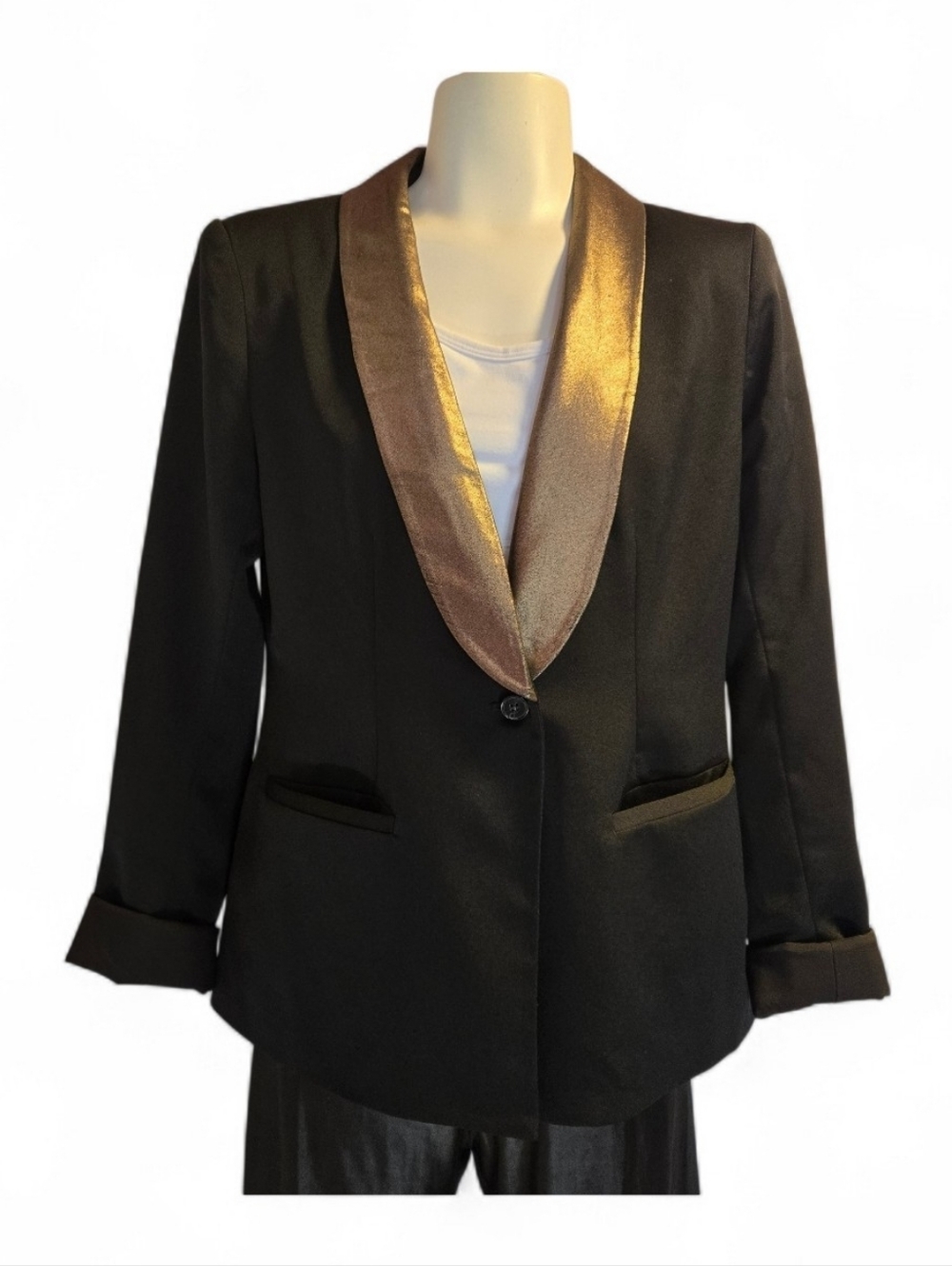 GUESS Gold Collar Blazer Size‎ 4